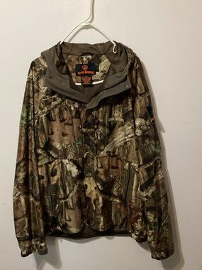 Game Winner Men’s Waterproof Camo Hooded Hunting Jacket - Men's Size L